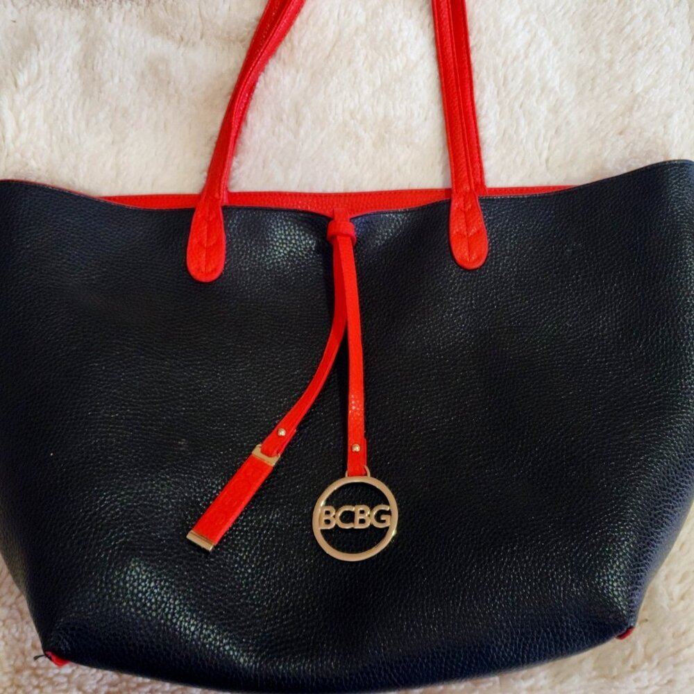 BCBG Paris reversible tote with crossbody bag